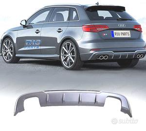 DIFFUSORE AUDI A3 HATCHBACK 17-20 LOOK S3 OO---OO