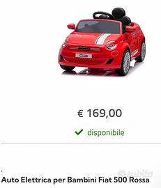 500 Fiat Cabrio Rosa per bimbi senza Batteria