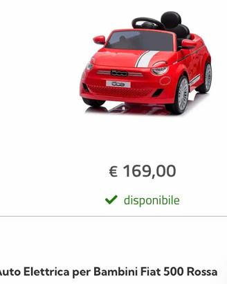 500 Fiat Cabrio Rosa per bimbi senza Batteria