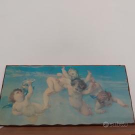 Quadro  dipinto a mano su legno lungo 120x56 cm