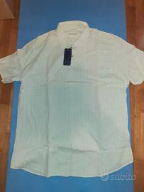 Camicia Uomo Maniche Corte Menta 44 - L Peter& Son