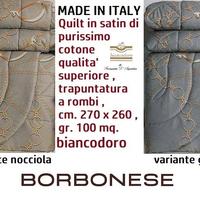 BORBONESE quilt trapuntine copriletti matrimoniali