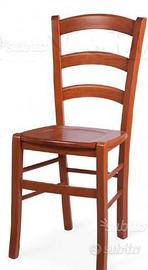 Sedie pub pizzeria seduta legno color ciliegio