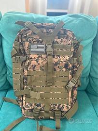 Zaino Tattico Militare 50L Nero viaggi trekking