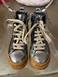 Stivaletti argentati brutus camper bambina