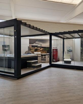 Pergola bioclimatica + Pergola con telo fisso