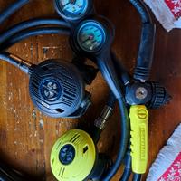 Sub 2 erogatore con manometro e profondimetro