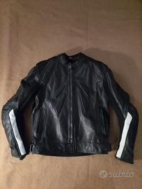 Giacca moto in pelle Biesse con protezioni XL