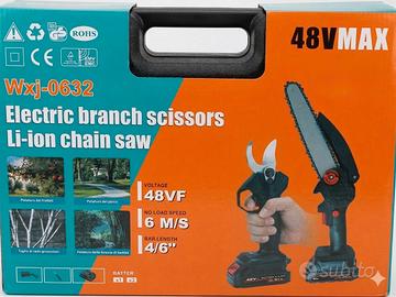 Forbici cesoia batteria con motosega set