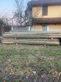 Pali in legno per antigrandine