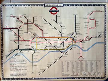 Mappa vintage della metro di Londra