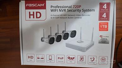 
Kit Videosorveglian Foscam 4 Telecame+monitor 10"