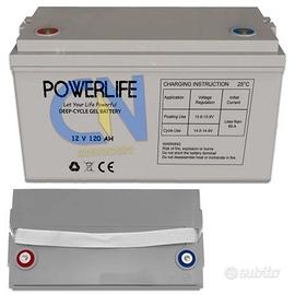 BATTERIA 120 AH 12V AGM GEL FOTOVOLTAICO PANNELLI 
