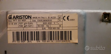 Valvole sicurezza piano cottura Ariston