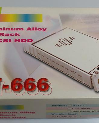 Frame per hard disk in alluminio con display
