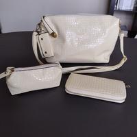 Set borsa, portachiavi, portafogli, astuccio