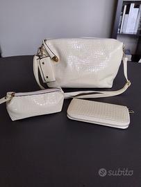 Set borsa, portachiavi, portafogli, astuccio