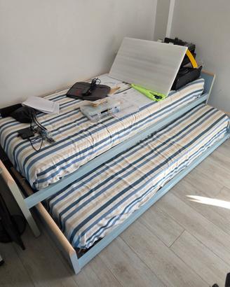 Letto singolo con secondo letto scorrevole