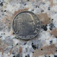 20 Centesimi del Regno D'Italia moneta del 1943 in
