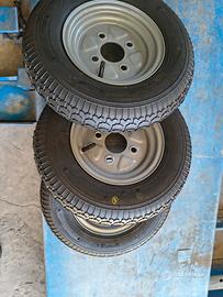 3 Ruote nuove  complete per carrello auto 