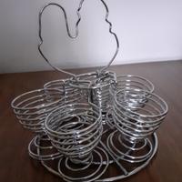 Portauova in acciaio