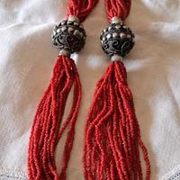 collana multifilo vintage corallo rosso di Sciacca