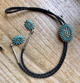 Bolo Tie Nativo Americano Originale-Charm Puntali