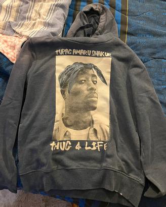 Felpa Tupac Cappuccio Rap