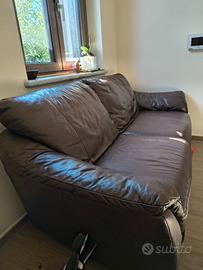 Divano letto in pelle 3 posti
