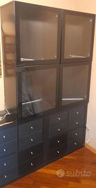 Vetrina cubo da parete o impilabile e cassettiere