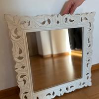 Specchio decorativo cornice intagliata in legno
