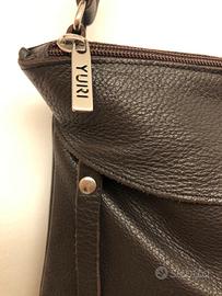 YURI-Borsa "Messenger" in vera pelle NUOVA