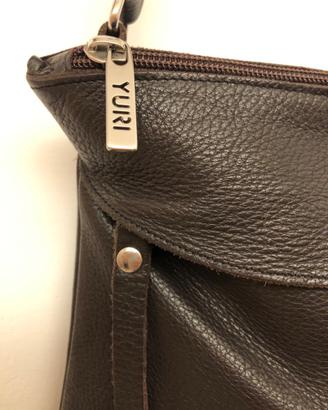YURI-Borsa "Messenger" in vera pelle NUOVA