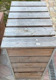 Compostiera da giardino in legno 80x47x84(h)