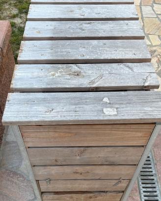 Compostiera da giardino in legno 80x47x84(h)