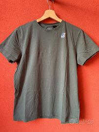 T-shirt verde militare K-Way originale