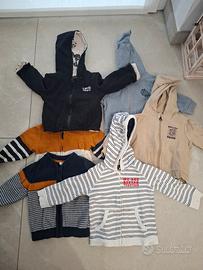 Lotto felpe con zip bimbo 12 mesi – 6 capi – 15€