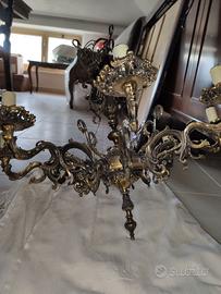 Lampadario a 8 braccia anni 60