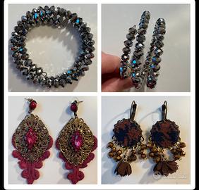 Bigiotteria orecchini e braccialetto