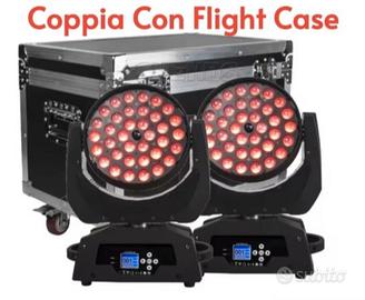 Teste Mobili Wash Zoom Led 36x18w RGBWAUV + Baule
