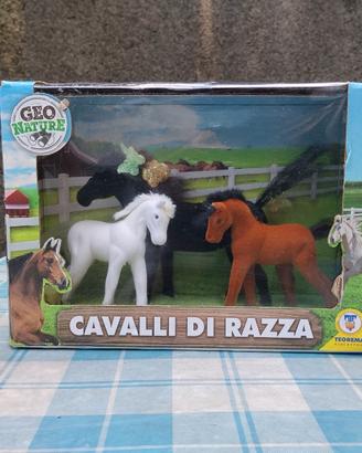 set di 3 cavalli da gioco