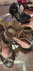 Lotto 7 paia Scarpe da Tango Rosso Latino - N 35