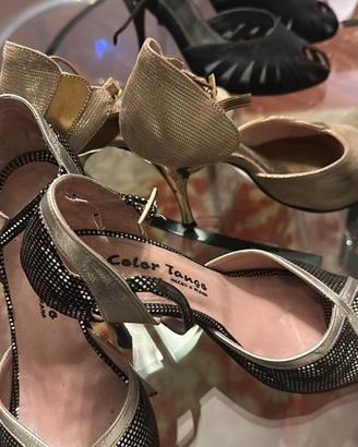 Lotto 7 paia Scarpe da Tango Rosso Latino - N 35