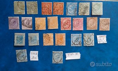 Regno 1866/ 77 - accumulo serie De La Rue
