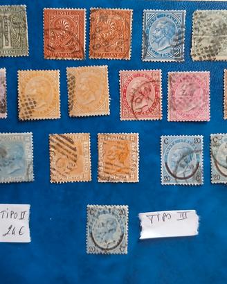 Regno 1866/ 77 - accumulo serie De La Rue