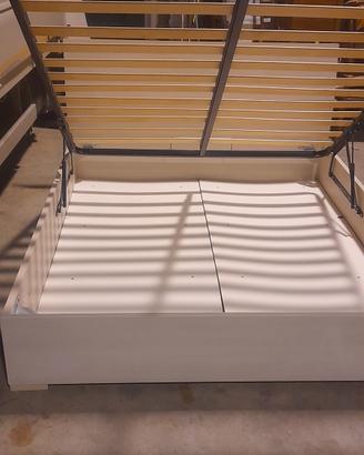 letto matrimoniale contenitore colore beje 