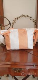 borsa cotone,  foderata,  a righe 