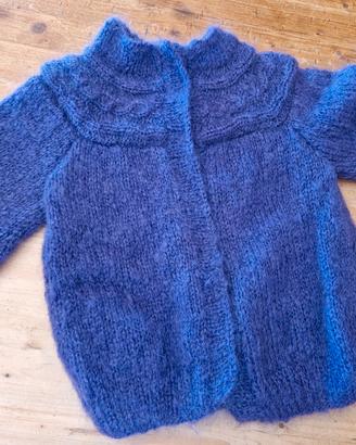 Maglioncino bimba vintage fatto a mano 