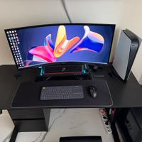 SCRIVANIA DA GAMING ELETTRICA 140x60 RITIRO A MANO