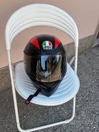 Casco Moto Integrale AGV Nero e Rosso